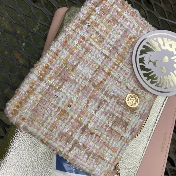 Anne Klein wristlet set of 3 rose gold tweed - Picture 2 of 4
